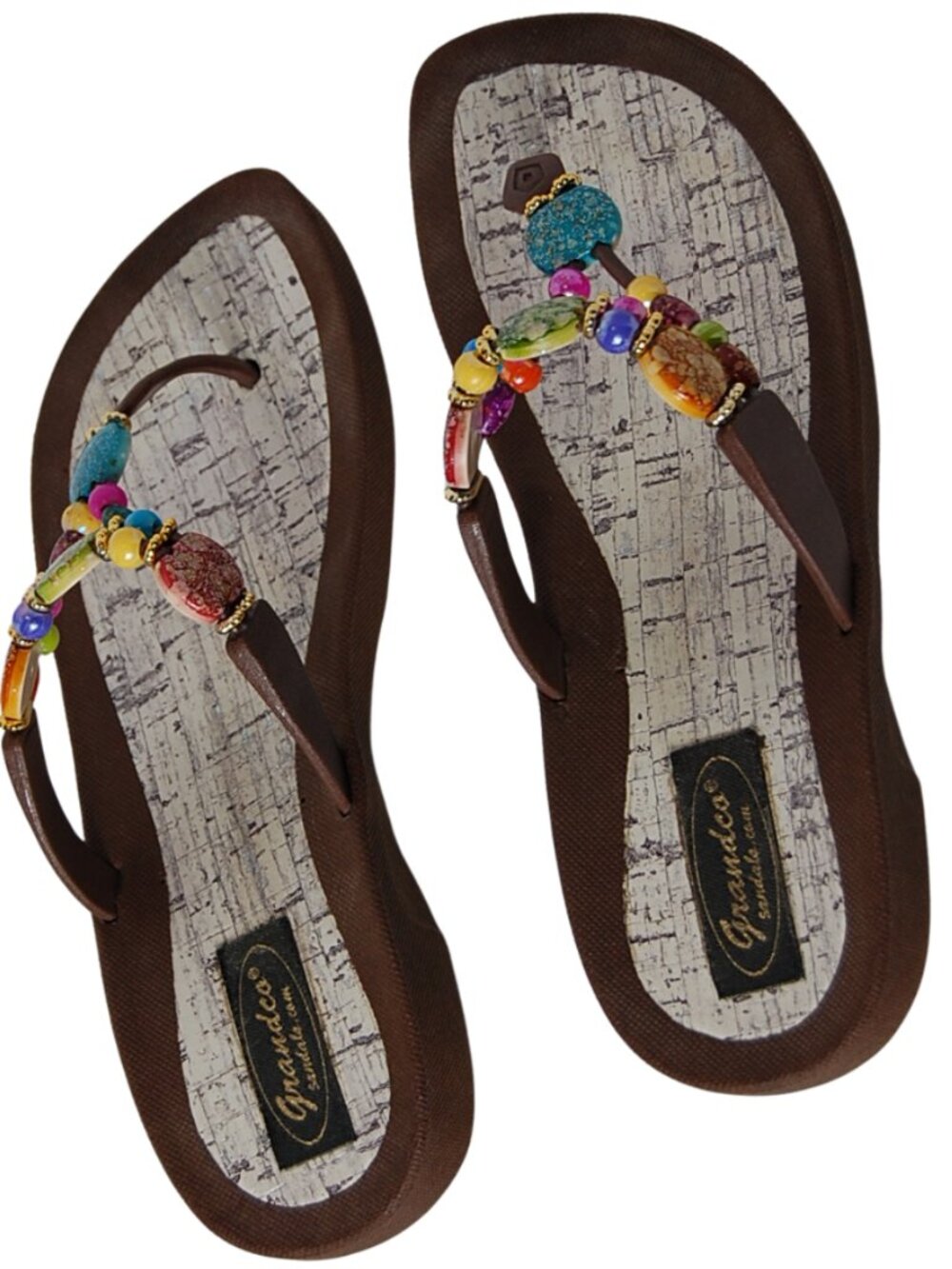 Grandco Sandals Beaded  Flip flop – Women’s Size 8 – Boho Coastal Beach Style